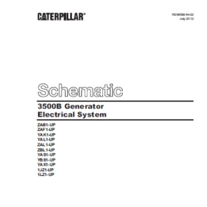 EN CAT Engine - Generator Set 3500B Generator Electrical System Schematic Manual - PDF DONWLOAD