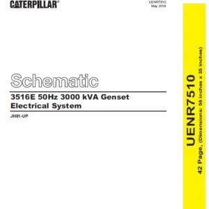 EN CAT Engine - Generator Set 3506E 50HZ 3000 KVA Genset Electrical System Schematic Manual - PDF DOWNLOAD