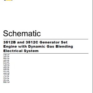 EN CAT Engine - Generator Set 3512B 3512C with Dynamic Gas Blending Electrical System Schematic Manual