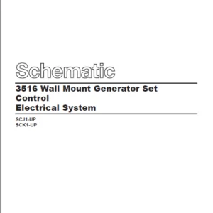 EN CAT Engine - Generator Set 3516 Wall Mount Control Electrical System Schematic Manual  - PDF DOWNLOAD