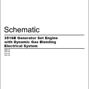 EN CAT Engine - Generator Set 3516B with Dynamic Gas Blending Electrical System Schematic Manual - PDF DOWNLOAD
