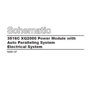 EN CAT Engine - Generator Set 3516C XQ2000 Power Module with Auto Paralleling System Electrical System Schematic Manual