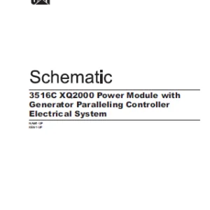 EN CAT Engine - Generator Set 3516C XQ2000 Power Module with Generator Paralleling Controller Electrical System  Schematic Manual