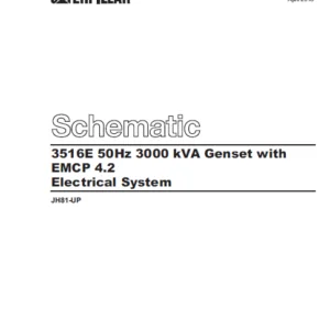 EN CAT Engine - Generator Set 3516E 50Hz 3000 kVA GENSET WITH EMCP 4.2 ELECTRICAL SYSTEM Schematic Manual - PDF DOWNLOAD