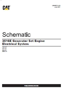 EN CAT Engine - Generator Set 3516E Electrical System  Schematic Manual  - PDF DOWNLOAD