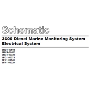 EN CAT Engine - Generator Set 3600 Diesel Marine Monitoring System Electrical System Schematic  Manual -  PDF DOWNLOAD