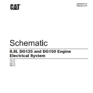 EN CAT Engine - Generator Set 8.8L DG125 DG150 Engine Electrical System Schematic  Manual  - PDF DOWNLOAD