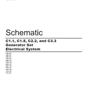 EN CAT Engine - Generator Set C1.1 C1.5 C2.2 C3.3 Electrical System Schematic Manual - PDF DOWNLOAD