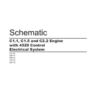 EN CAT Engine - Generator Set  C1.1 C1.5 C2.2 Engine with 4520 Control Electrical System  Schematic  Manual  - PDF DOWNLOAD