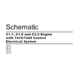 EN CAT Engine - Generator Set C1.1 C1.5 C2.2 Engine with 7410 7420 Control Electrical System Schematic  Manual