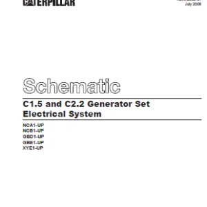 EN CAT Engine - Generator Set C1.5 C2.2 Electrical System Schematic  Manual  - PDF  DOWNLOAD
