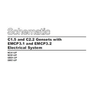 EN CAT Engine - Generator Set C1.5 C2.2 with EMCP3.1 EMCP3.2 Electrical System Schematic Manual - PDF DOWNLOAD