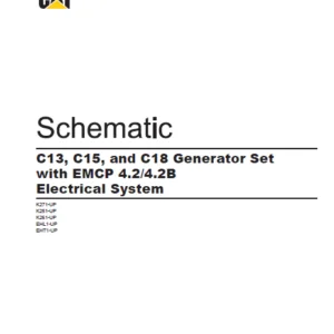 EN CAT Engine - Generator Set C13 C15 C18 EMCP 4.2 4.2B Electrical System SCHEMATIC Manual  - PDF DOWNLOAD