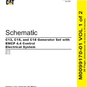 EN CAT Engine - Generator Set C13 C15 C18 EMCP 4.4 Control Electrical System Schematic  Manual - PDF DOWNLOAD