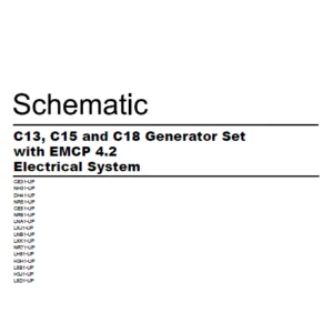 EN CAT Engine - Generator Set C13 C15 C18 EMCP4.2 Electrical System Schematic Manual - PDF DOWNLOAD