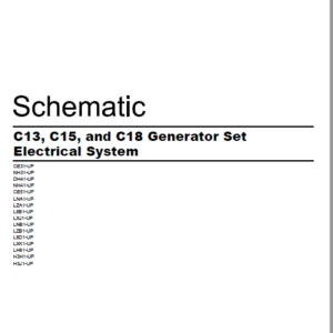EN CAT Engine - Generator Set C13 C15 C18 Electrical System Schematic Manual - PDF DOWNLOAD