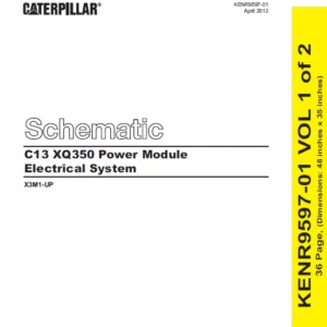 EN CAT Engine - Generator Set C13 XQ350 Power Module Electrical System Schematic Manual - PDF DOWNLOAD