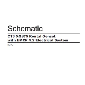 EN CAT Engine - Generator Set  C13 XQ375 XQ425 Rental Genset Electrical System Schematic Manual