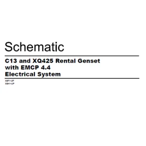 EN CAT Engine - Generator Set C13 XQ425 Rental Genset with EMCP 4.4 Electrical System  Schematic Manual