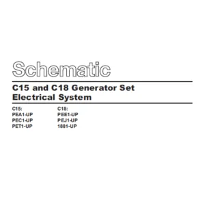 EN CAT Engine - Generator Set C15 C18 Electrical System  Schematic  Manual - PDF DOWNLOAD
