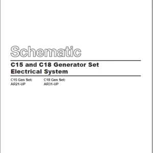 EN CAT Engine - Generator Set C15 C18 Electrical System Schematic  Manual - PDF DOWNLOAD