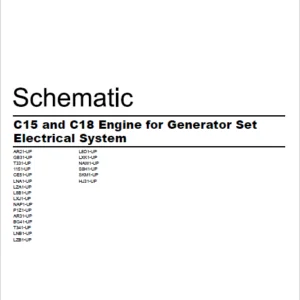 EN CAT Engine - Generator Set C15 C18 Electrical System  Schematic Manual - PDF DOWNLOAD