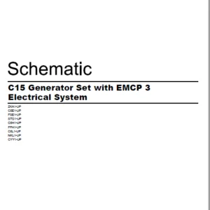 EN CAT Engine - Generator Set C15 EMCP 3 Electrical System  Schematic  Manual - PDF DOWNLOAD