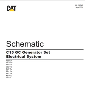 EN CAT Engine - Generator Set C15 GC Electrical System Schematic  Manual - PDF DOWNLOAD