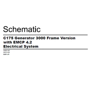 EN CAT Engine - Generator Set C175 Generator 3000 Frame Version with EMCP 4.2 Electrical System Schematic Manual