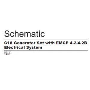 EN CAT Engine - Generator Set C18 EMCP 4.2 4.2B Electrical System  Schematic Manual  - PDF DOWNLOAD