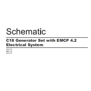 EN CAT Engine - Generator Set C18 EMCP 4.2 Electrical System Schematic Manual  - PDF DOWNLOAD
