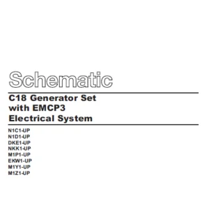 EN CAT Engine - Generator Set C18 EMCP3 Electrical System   Electric Schematic Manual  - PDF DOWNLOAD