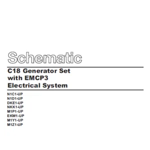 EN CAT Engine - Generator Set C18 EMCP3 Electrical System  Schematic Manual  - PDF DOWNLOAD