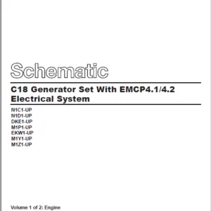 EN CAT Engine - Generator Set  C18 EMCP4.1 4.2 Electrical System (Interactive)  Electric Schematic Manual  - PDF DOWNLOAD