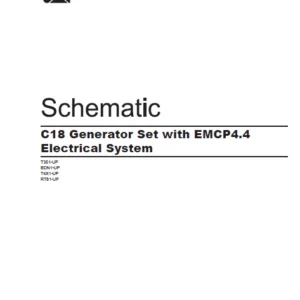 EN CAT Engine - Generator Set C18 EMCP4.4 Electrical System  Schematic Manual - PDF DOWNLOAD