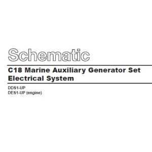 EN CAT Engine - Generator Set C18 Marine Auxiliary Electrical System Schematic Manual - PDF DOWNLOAD