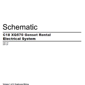 EN CAT Engine - Generator Set C18 XQ570 Genset Rental Electrical System Schematic Manual - PDF DOWNLOAD