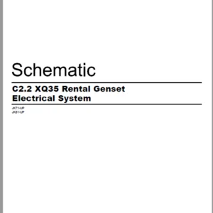 EN CAT Engine - Generator Set C2.2 XQ35 Rental Genset Electrical System Schematic  Manual - PDF DOWNLOAD