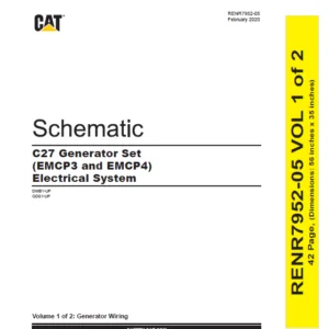 EN CAT Engine - Generator Set C27 Electrical System EMCP3 EMCP4  Electrical  Schematic Manual - PDF DOWNLOAD