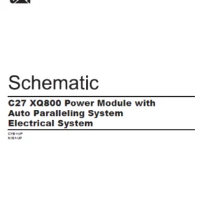 EN CAT Engine - Generator Set C27 XQ800 Power Module with Auto Paralleling System Electrical System  Schematic Manual