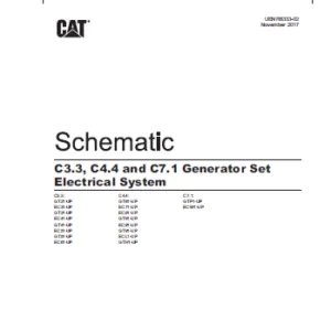 EN CAT Engine - Generator Set C3.3 C4.4 C7.1 Electrical System Schematic Manual - PDF DOWNLOAD