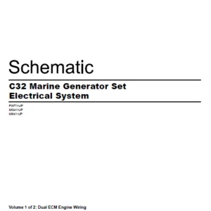 EN CAT Engine - Generator Set C32 Marine Electrical System Schematic Manual - PDF DOWNLOAD