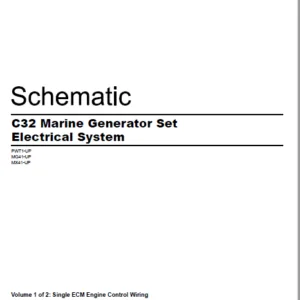 EN CAT Engine - Generator Set C32 Marine Electrical System Schematic Manual - PDF DOWNLOAD