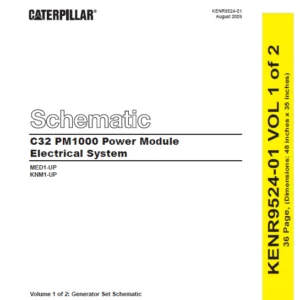 EN CAT Engine - Generator Set C32 PM1000 Power Module Electrical System Schematic Manual - PDF DOWNLOAD