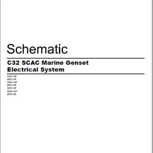 EN CAT Engine - Generator Set C32 SCAC Marine Genset Electrical System Schematic Manual - PDF DOWNLOAD