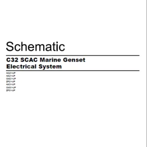 EN CAT Engine - Generator Set C32 SCAC Marine Genset Electrical System  Schematic Manual - PDF DOWNLOAD