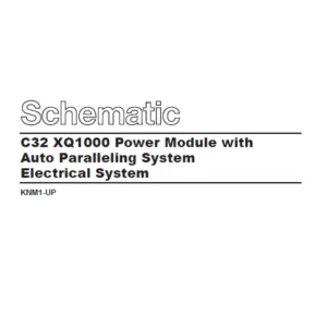 EN CAT Engine - Generator Set C32 XQ1000 Power Module with Auto Paralleling System Electrical System Schematic Manual