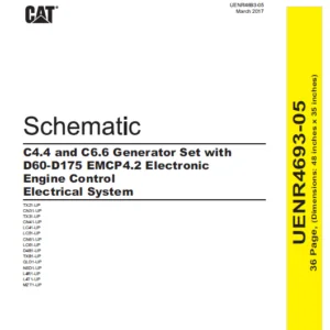 EN CAT Engine - Generator Set  C4.4 C6.6 D60 - D175 EMCP4.2 Electronic Engine Control Electrical System Schematic Manual - PDF DOWNLOAD