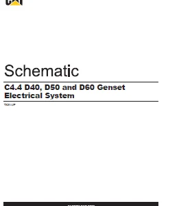 EN CAT Engine - Generator Set C4.4 D40 D50 D60 Genset Electrical System Schematic  Manual - PDF DOWNLOAD