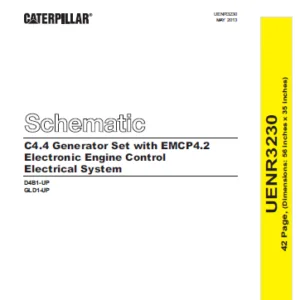 EN CAT Engine - Generator Set C4.4 EMCP4.2 Electronic Engine Control Electrical System Schematic Manual